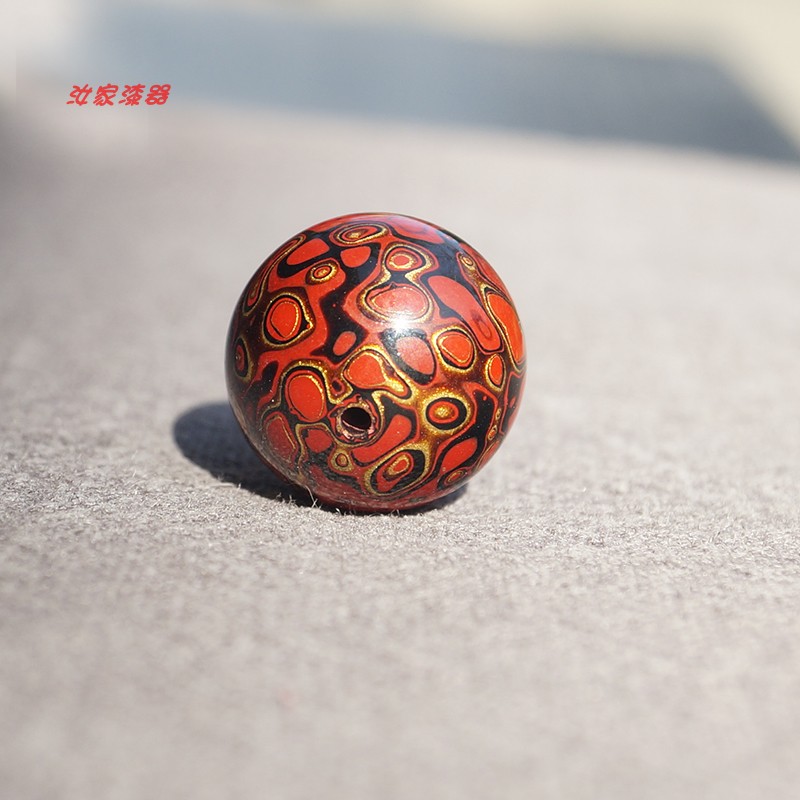 Large lacquer beads, single beads, blessing beads, Chinese style gifts, Fuzhou lacquerware, non-heritage handicrafts, small gifts, pure handmade jewelry