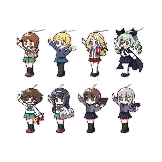 Girls Und Panzer Tani Arika Kayai Island Shouan Chubika Chuscha Darjeeling Acrylic Keychain Girls Und Panzer Tani Arika Kayai Island Shouan Chubika Chuscha Darjeeling Acrylic Keychain