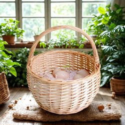 Handmade willow fruit and egg basket to buy vegetable basket pastoral rattan picking kitchen storage basket picnic basket small flower basket