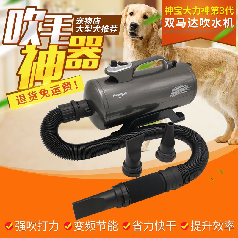Divine Treasure Blow Water Machine Large Canine Fur Pet Bath High Power Double Motor Cat Dog Muted Hair Dryer