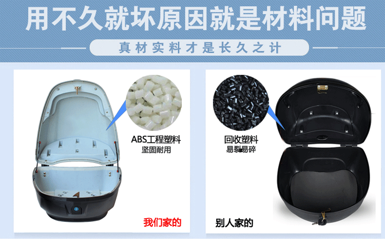 Xe máy cốp xe điện hộp đuôi xe ắc quy xe phổ thông hộp đuôi hộp lưu trữ lớn dày nguyên bản thùng hông xe máy