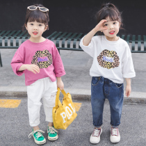 Girls base shirt 2018 autumn new Korean version of foreign-style Girls T blood Cotton Sweat Baby clothes tide