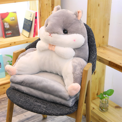Hamster Pillow Quilt with Dual-use Office Seat Care Waist Backrest Cushion Car Chair Leaning Against Pillow Waist Pillow Pregnant Woman