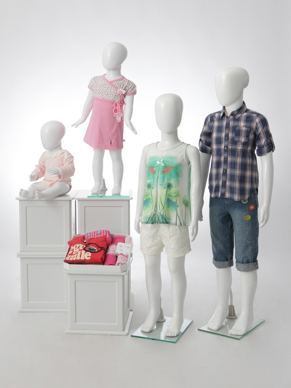 Geya children's full-body models upscale clothing store shelves children human body fake baby baby model props