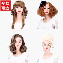 Gia Model Wig Props Female Japanese and Korean Head Mould Hair Set Special Shape Wig Series Curly Hair Series