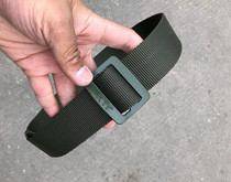 Woven inner waistband olive green nylon belt convenient and durable student military training coaching uniform training supplies