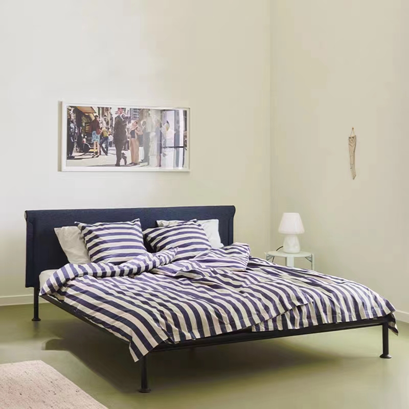 (original clothing) Denmark HAY Tamoto Bed steel frame bed Nordic modern minimalist cloth art single double bed-Taobao
