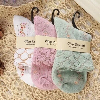 Moon socks spring and autumn cotton women loose mouth breathable sweat absorption with pregnant women socks maternal postpartum summer three pairs