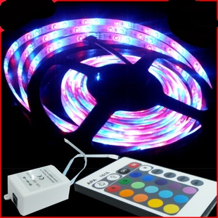 LED24 key 7 color controller infrared 3528 monochromatic horse race light 5050 Seven color remote control RGB light belt