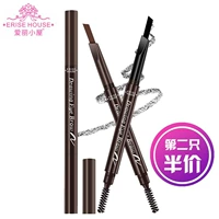 Etude House bút chì lông mày đôi chính hãng không thấm nước và mồ hôi không đánh dấu là không nở tự nhiên kéo dài từ người mới bắt đầu - Bút chì lông mày / Bột / Stick chì kẻ mày the face shop