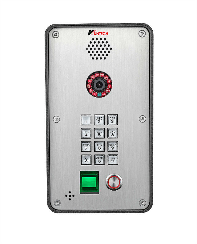 Building access control phone visual IP intercom fingerprint unlock intercom wired phone IP voice intercom KNZD-52V