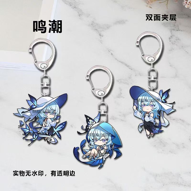 Mingchao Peripheral Keychain Lifeguard Cartoon Acrylic Pendant High-Value Student Backpack Decoration Anime Style