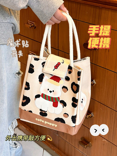 Cute Lunch Box Tote Bag, High-Looking Lunch Bag, Aluminum Foil Insulated Bag for Students and Office Workers, Lunch Bag with Lunch Box