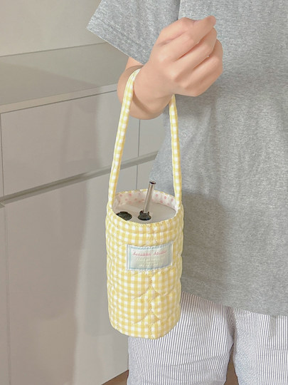 Cup Sleeve, Thermos Cup, Water Cup Protective Cover, Water Cup Bag, Glass Cup Anti-Scalding, Anti-Fall, Portable Hand-Held Cup, Milk Tea Bag for Women