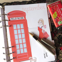369 A5 size handbook divider page girl month series single side suitable for Kikki K or Filofax etc.