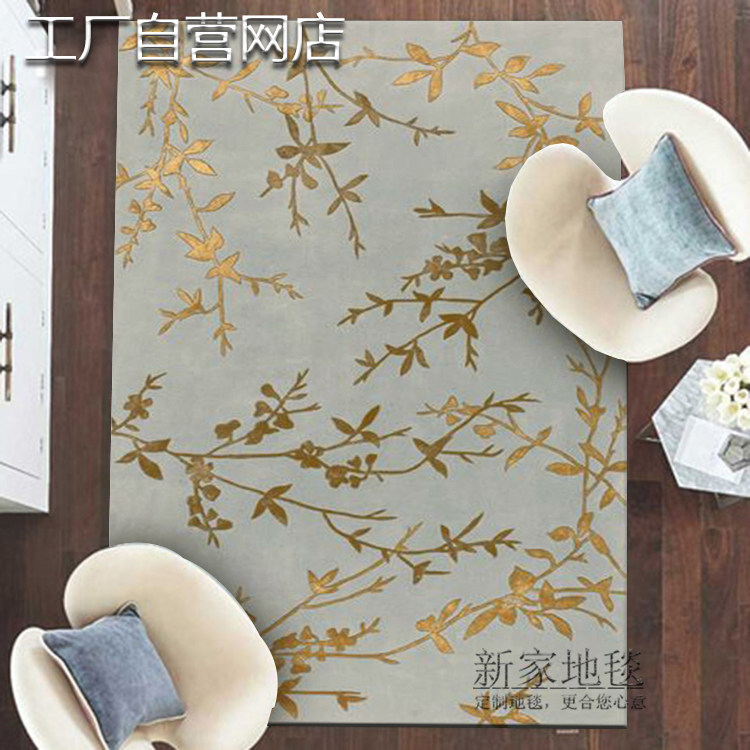 Simple and beautiful round New Zealand wool modern new Chinese living room sofa bedroom small fresh bedside American carpet