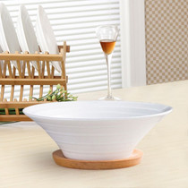 Simple and creative pure white hat bowl Ramen bowl Ceramic bowl Salad bowl Soup bowl Pasta bowl Fruit bowl Trumpet bowl