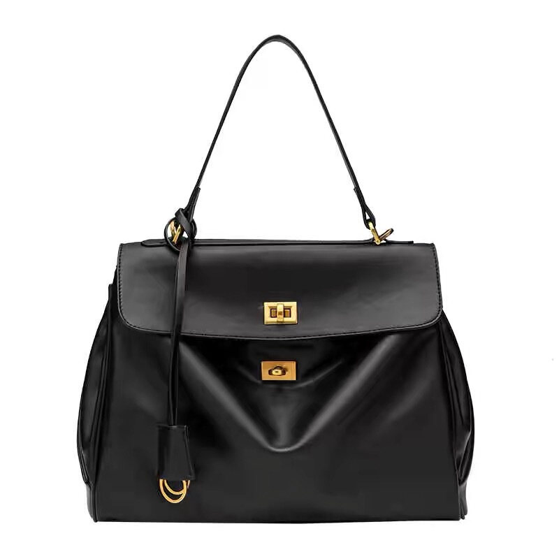 2025 New Genuine Leather Rodeobaggj Style Tote Bag Single Shoulder Crossbody Casual Commuting Large Bag Kelly Women's Bag