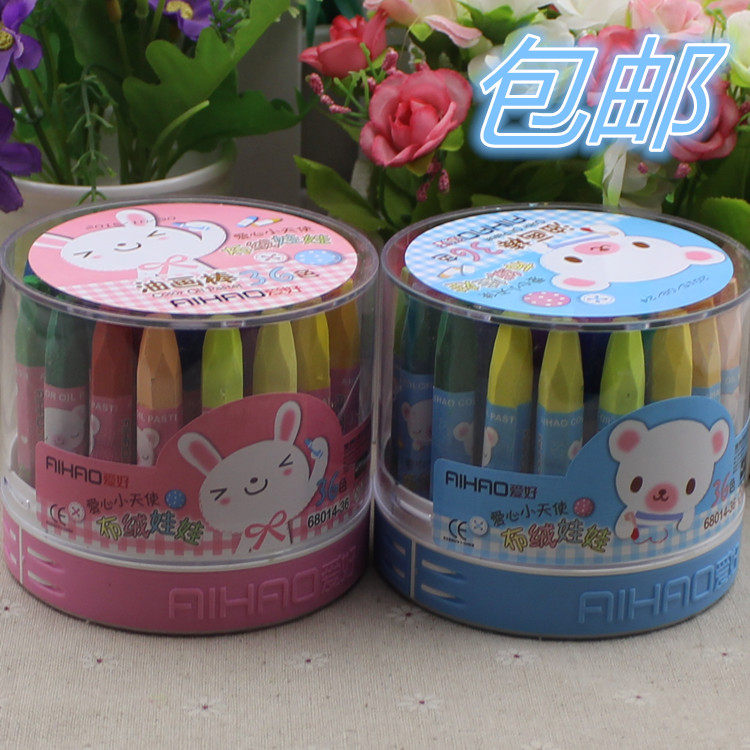 Hobby 36-color barreled oil painting stick hexagonal oil painting stick student painting brush 68014-36 colors