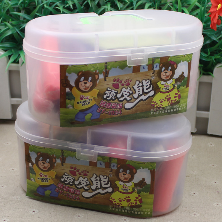 Leather boy plasticine designated by kindergarten non-toxic and tasteless color mud non-drying plasticine 12 colors 24 colors
