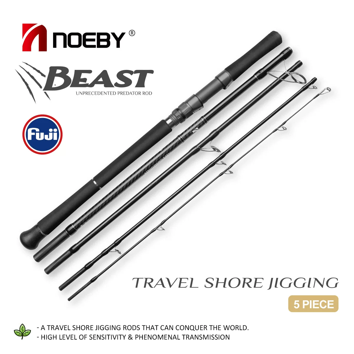 NOEBY Nobido Chain Travel Rod BEAST Beast Five Chain Shore Rod Iron Rod Fishing Rod Road Rod 2.9 метров