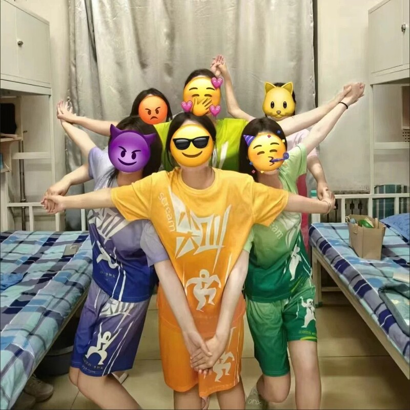 Scream Short-Sleeved T-Shirt Pajamas Electrolyte Drink Campus Student Couple Set Trendy Abstract Summer Home Wear
