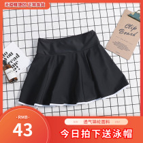 Womens solo swimming hakama womens hot spring conservative high waist cover belly boxer hakama bottoms white edge swimming trunks women