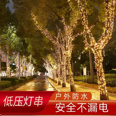 led small colored lights flashing light string starry colorful outdoor waterproof low voltage light string festival Project Lighting