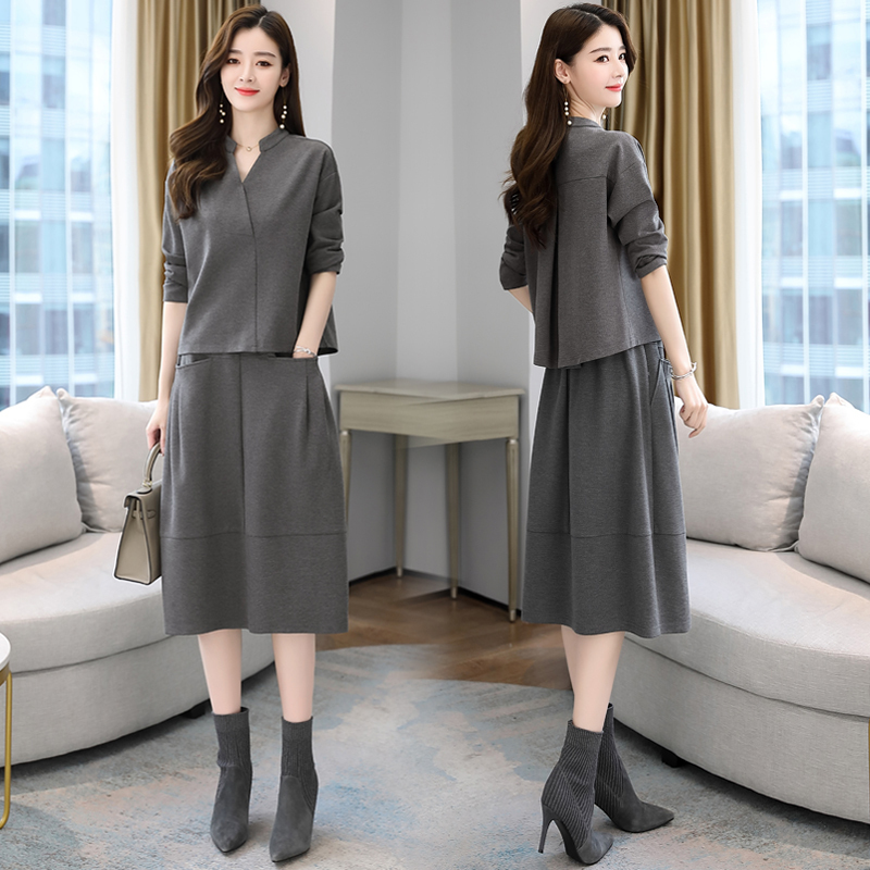 Brand Spring and Autumn Suit for Women 2026 New Fashion Skirt International Designer Women's Long-Sleeved Dress Two-Piece Set