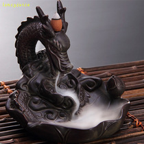  Ceramic carp Hualong reverse flow incense burner line incense sandalwood agarwood tower incense incense burner Buddha hall tea table Study decoration