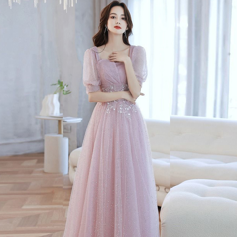 Broadcasting and Hosting Music Student Exam Dress, Vocal Performance Slimming Dress, Banquet Host Party High-End Fairy Dress