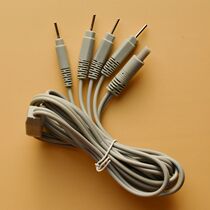 One drag quadrimeter plug 2mm contact pin electrode wire connecting lead 4 0 plug physiotherapeutic instrument accessories electrotherapy wire
