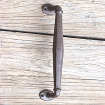 New Chinese style creative cast iron art retro distressed wooden door handle large handle garden design old cabinet small handle