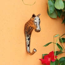 European retro cast iron art hook wall hanging wall decoration coat hook villa courtyard garden horse head decorative hook