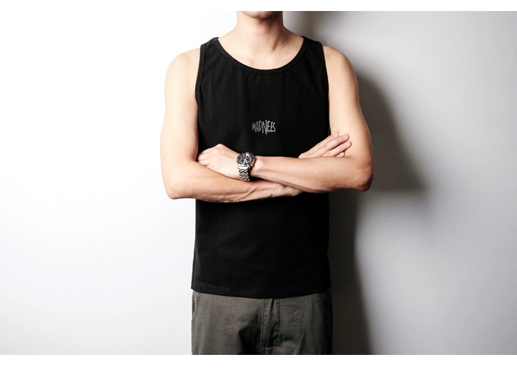 Yu Wenle mùa hè xu hướng mới cotton thể thao vest thể thao nam lỏng lẻo tay áo ngắn tay áo thun thủy triều áo ba lỗ tập gym nam
