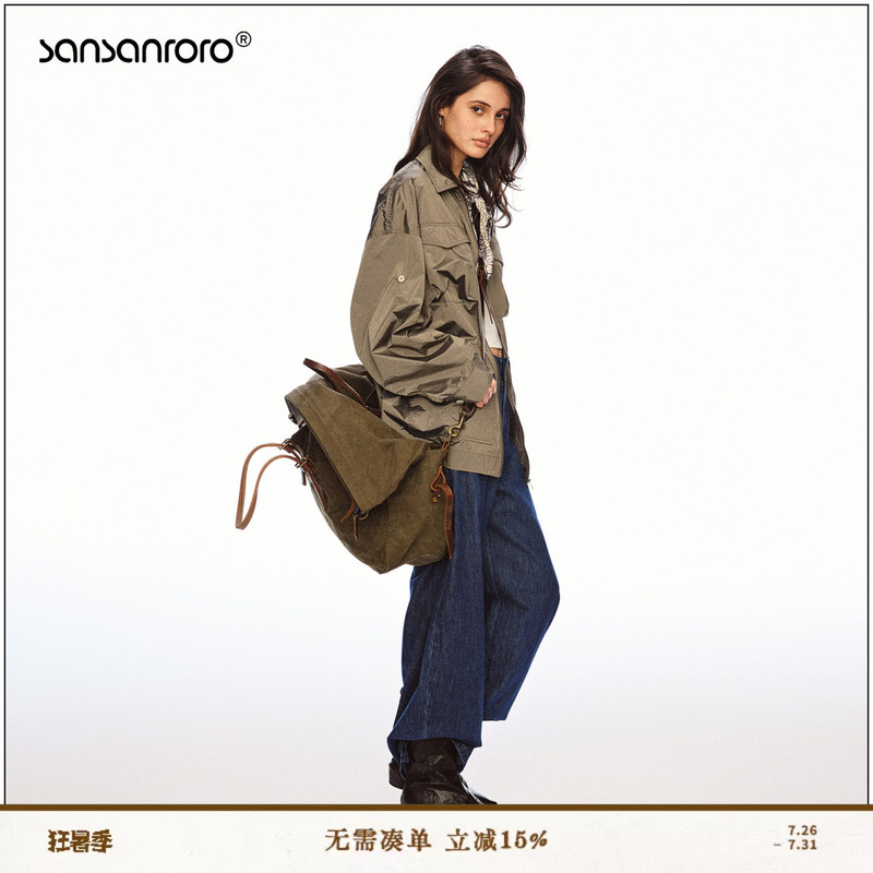 Sansanroro* Lightweight Shirt Jacket with Three-Dimensional Multi-Pocket Design Workwear Jacket for Women Sansanroro* Lightweight Shirt Jacket with Three-Dimensional Multi-Pocket Design Workwear Jacket for Women