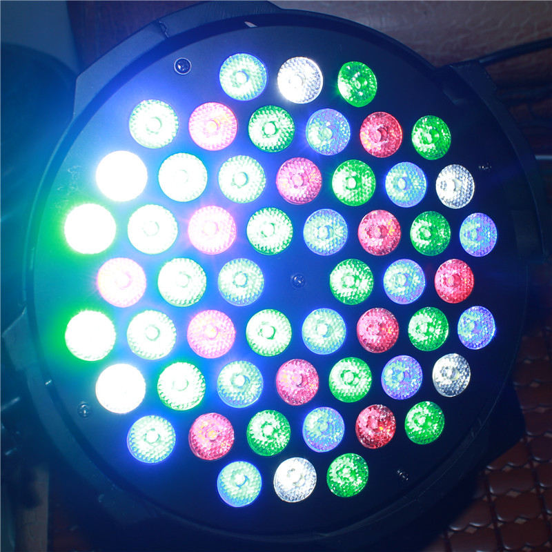 Thiết bị chiếu sáng sân khấu DMX512 Chiếu sáng par par 54 3w làm nổi bật đèn neon Hiệu suất thanh cưới đèn led sân khấu