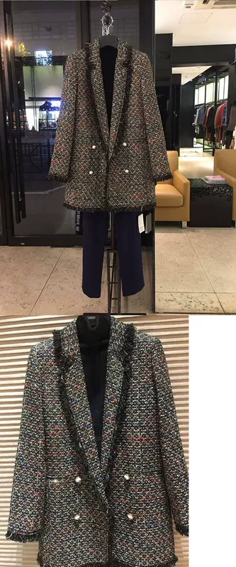 Xigedi Siti 2020 xuân mới đích thực mua trong nước đôi ngực nhỏ thơm gió phù hợp với áo khoác len nữ - Accentuated eo áo