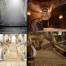European palace staircase small cloth bjd hand doll shooting product shooting photo SD mini photography background cloth