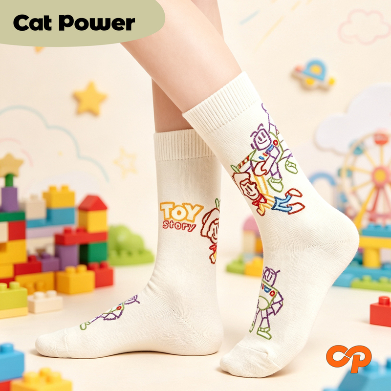 Toy Story Socks for Women 2026 New Popular Model Woody Buzz Lightyear Playful Off-White Versatile Autumn and Winter Cotton Toy Story Socks for Women 2026 New Popular Model Woody Buzz Lightyear Playful Off-White Versatile Autumn and Winter Cotton