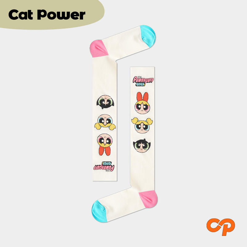 Calf Socks Powerpuff Girls Long White Cute Cartoon Socks for Women Slimming Slight Compression Sports Versatile Cotton Comfortable Calf Socks Powerpuff Girls Long White Cute Cartoon Socks for Women Slimming Slight Compression Sports Versatile Cotton Comfortable