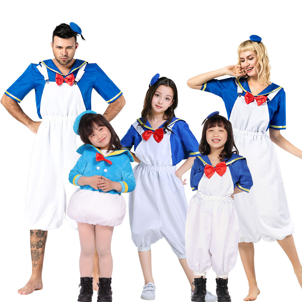 Donald Duck costume cosplay Halloween parent-child children's anime costume theme clothes show dance costume