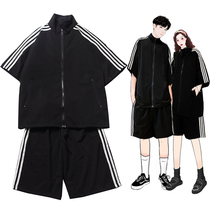 Summer mistress INS Sports Leisure suit Two sets of Korean version Loose Trend Handsome with a set of clothes