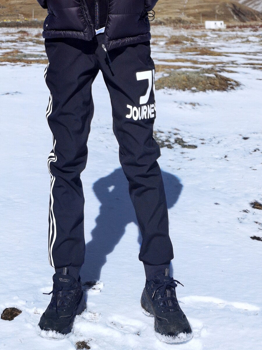 Beijing forest outdoor spring and autumn original beam feet water repellent breathable warm fleece soft shell pants mountaineering pants for women