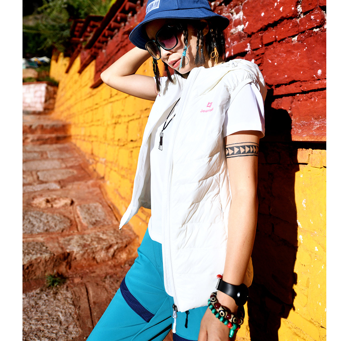 Beijing Forest outdoor winter mountaineering down vest warm breathable slim goose down vest down jacket waistcoat women