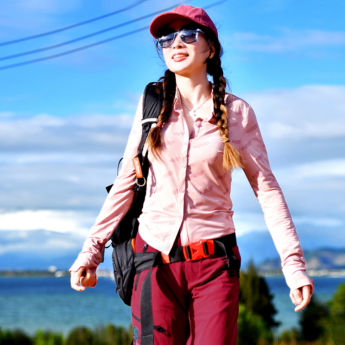 Beijing Forest Outdoor Sports Casual European and American Wind Lining Clothes Four Sides of Slim Speed Dry Breathable Ice Silk Shirt Woman-Taobao