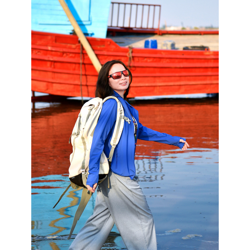 Beijing Forest Outdoor Original Sports High Collar Hooded Face Protection Cool Quick-Drying Breathable Zipper Running Jacket for Women Beijing Forest Outdoor Original Sports High Collar Hooded Face Protection Cool Quick-Drying Breathable Zipper Running Jacket for Women