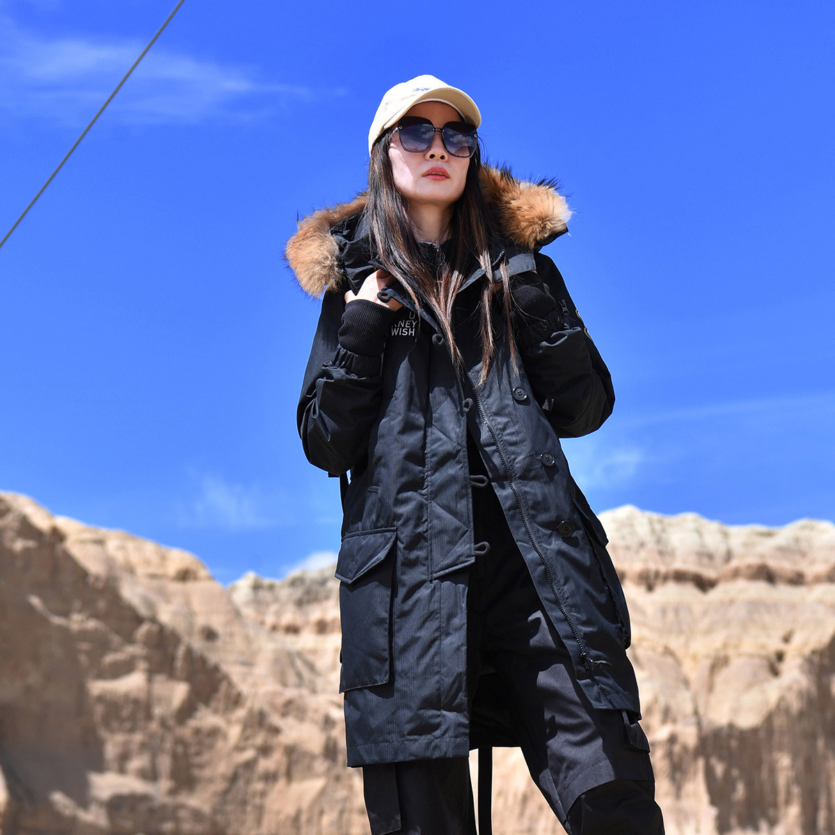 Beijing Forest Outdoor Removable Three-in-One White Goose Down Inside Windproof Waterproof Mid-Length Jacket for Men and Women