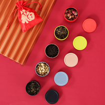 Small tea cans sealed cans Travel portable flower tea packaging cans Small Dahongpao Dianhong tea tea cans iron cans