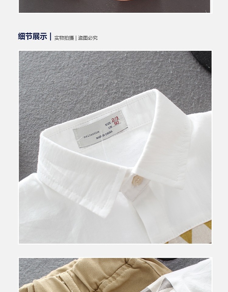 Áo sơ mi nam cotton dài tay mùa xuân hoang dã và mùa thu mới 3 tuổi áo trẻ em 4 áo khoác bé trai mùa thu 5 quần áo trẻ em - Áo sơ mi váy trẻ em hàn quốc